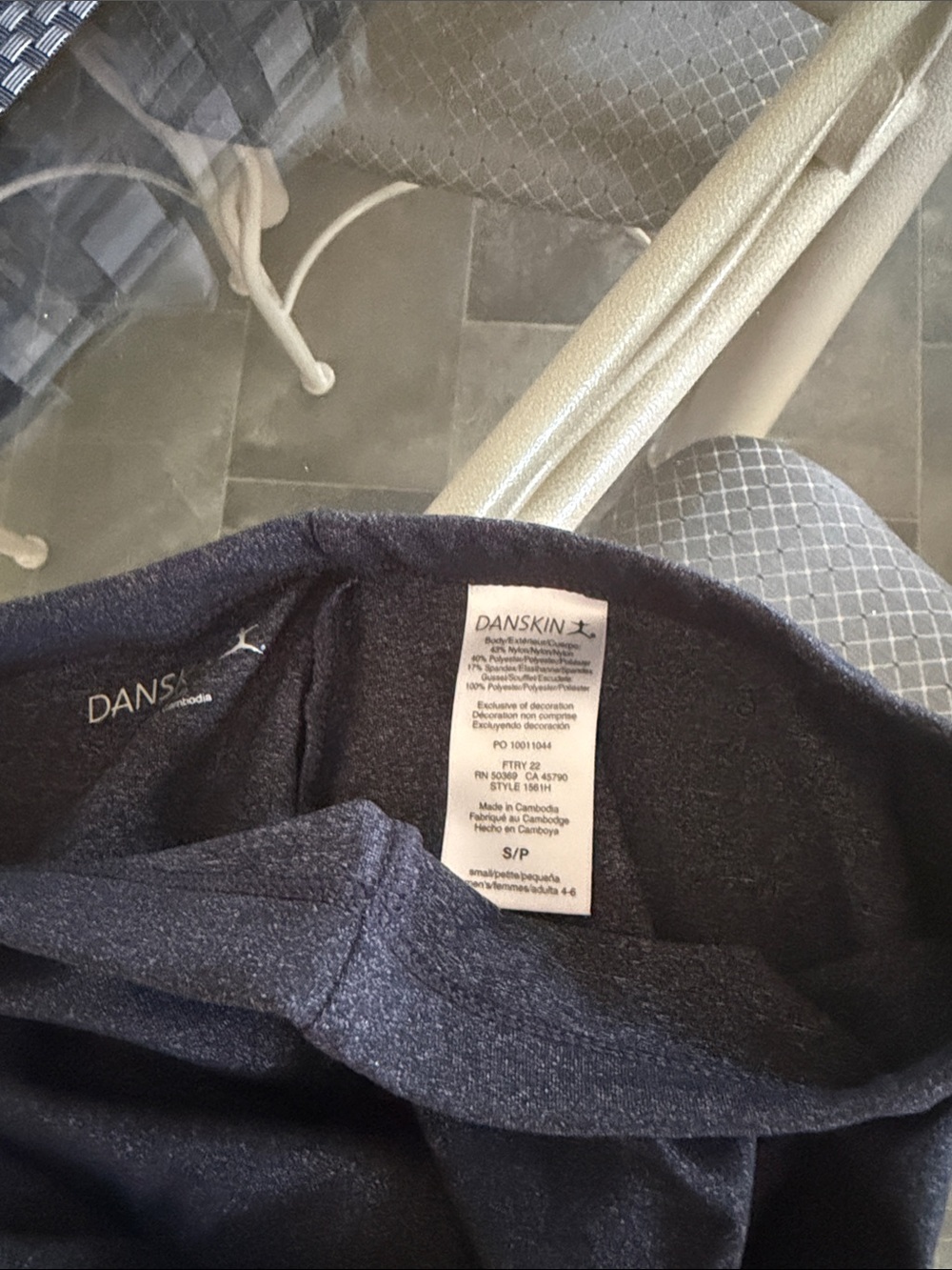 4 pairs of Danskin Heather grey and black capri leggins- 3 black and one Heather